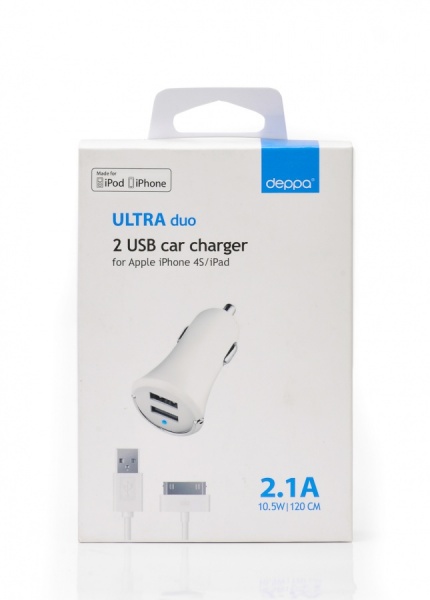   Deppa 2USB 2.1A  +  30-pin