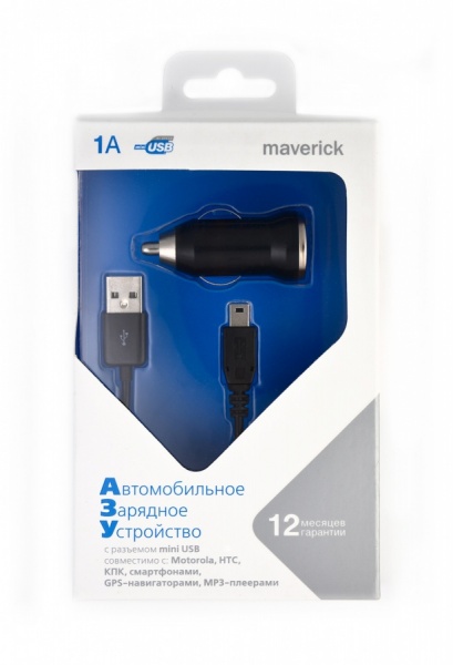   Maverick 1USB 1A + mini-usb 
