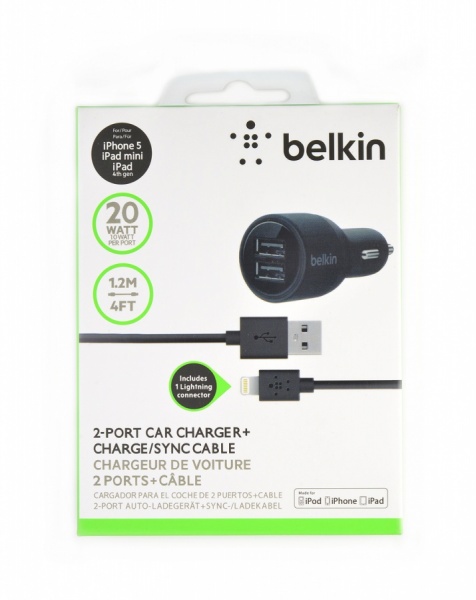   Belkin 2USB 2A  +  lightning